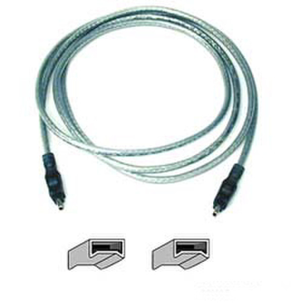 Belkin IEEE 1394 FireWire® Compatible Cable (4-pin/4-pin) - 1.8 metre 1.8m Transparent firewire cable