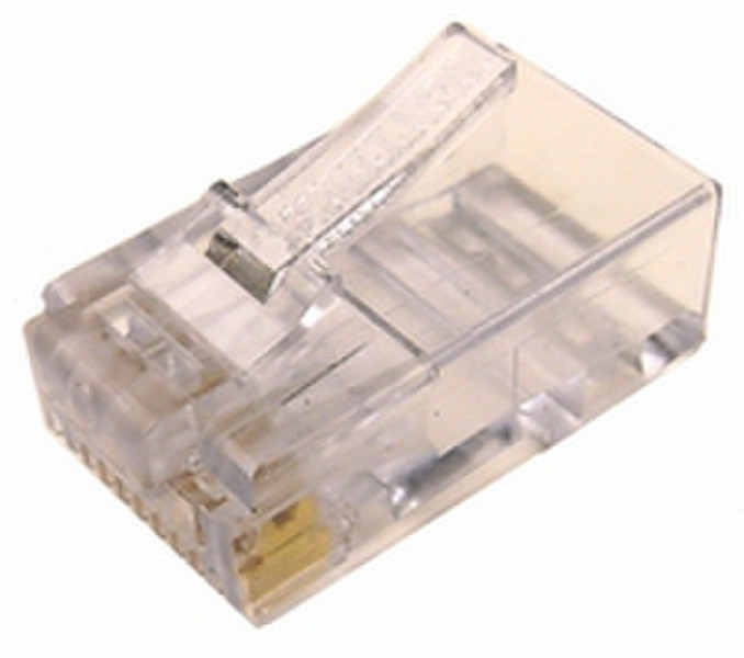 Cables Unlimited Cat6 2-Piece RJ45 Connector for Solid Wire 1 Transparent