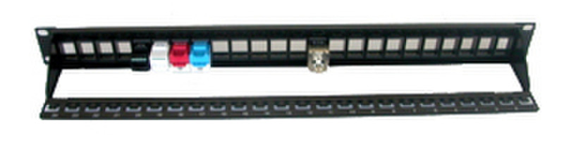 Lynx Modular patch panel 24port 1U black 1U патч-панель
