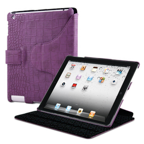 Muvit iPad 2 PU Snow Clip case Croco Pink