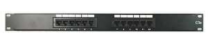 Lynx Patch panel 12port UTP cat5E block 110 Black 1U Schalttafel