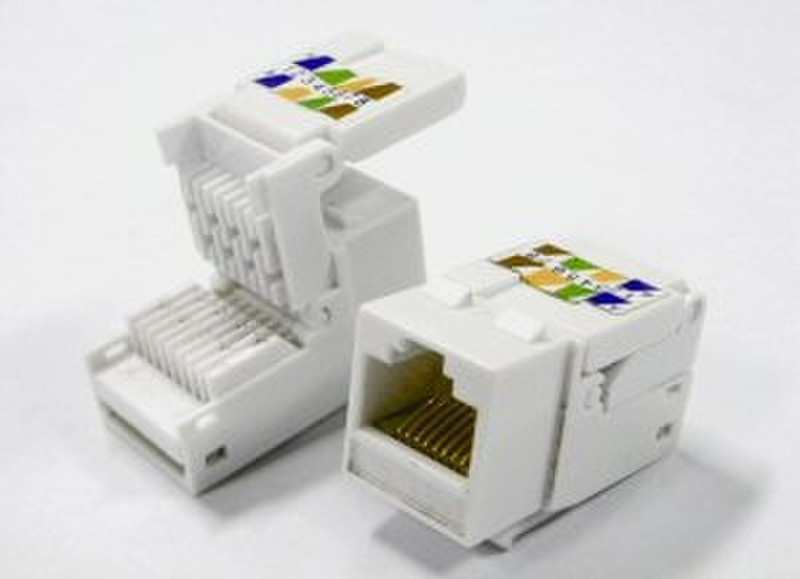 Lynx Keystone, UTP, Cat.5e, snapping, White RJ-45 wire connector