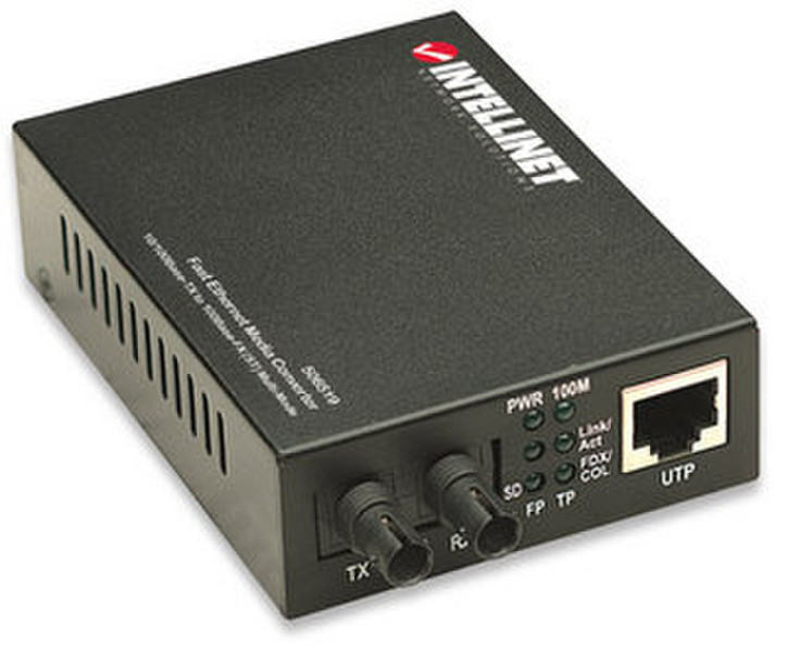 Intellinet 506519 100Mbit/s 1310nm Multi-mode Black network media converter