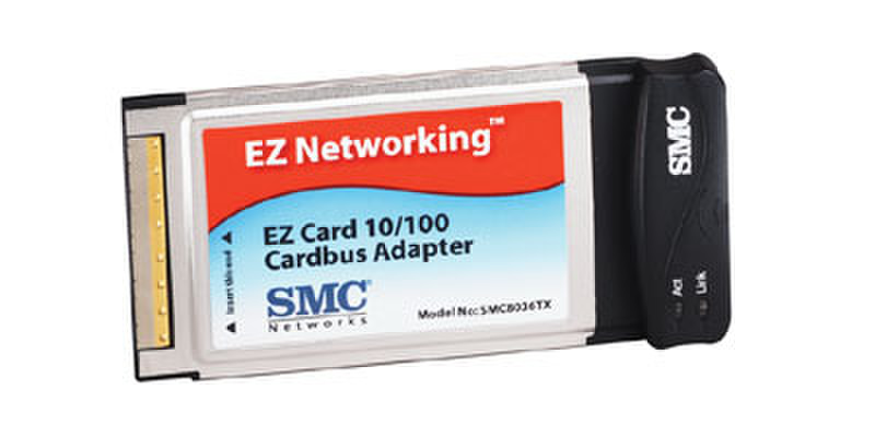 SMC EZ CardBus 10/100 Internal 100Mbit/s networking card