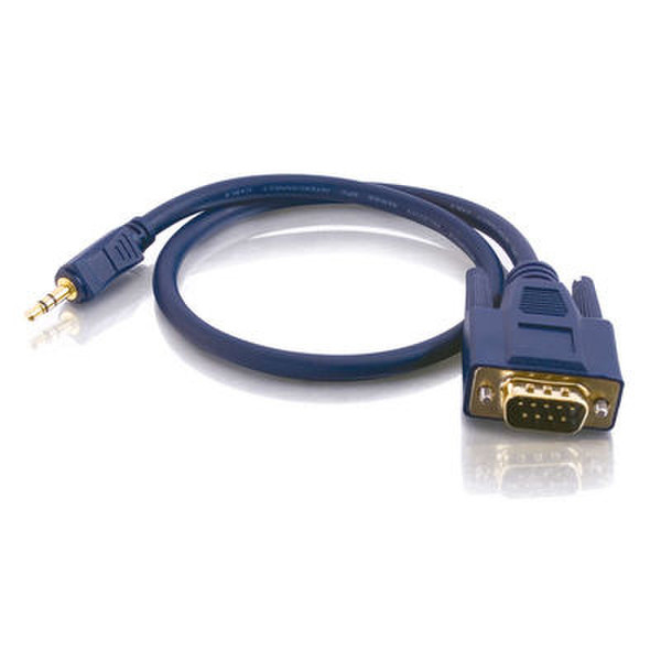 C2G 42165 0.45m 3.5mm Blau Videokabel-Adapter