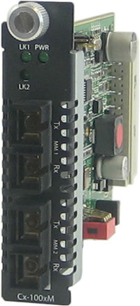 Perle C-100MM-M2SC2 Eingebaut 100Mbit/s 1310nm Multi-Modus Netzwerk Medienkonverter