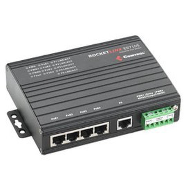 Comtrol RocketLinx ES7105 Energie Über Ethernet (PoE) Unterstützung Grau