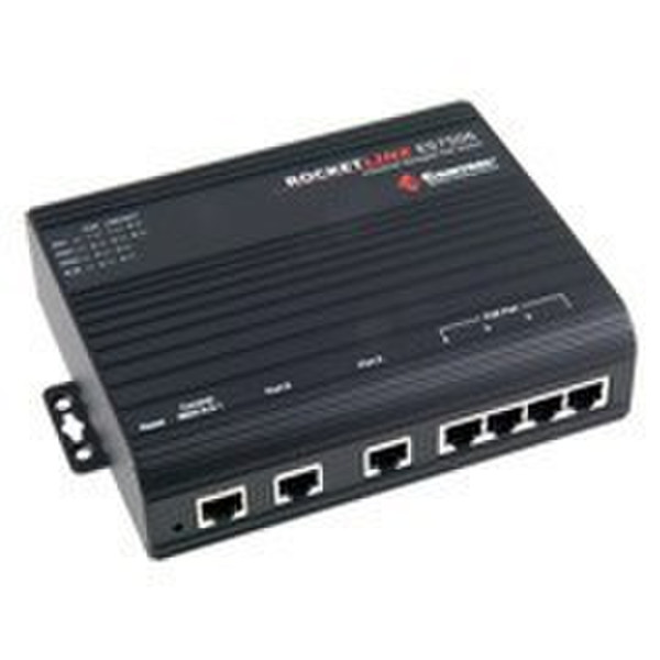 Comtrol RocketLinx ES7506 Energie Über Ethernet (PoE) Unterstützung 1U Schwarz