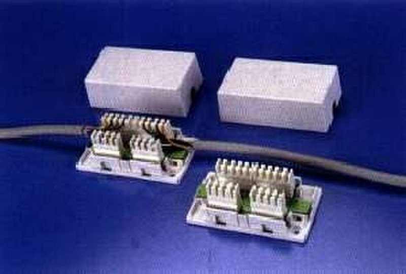 Lynx Patch cube, Cat.5e, 2 x block110 White cable interface/gender adapter