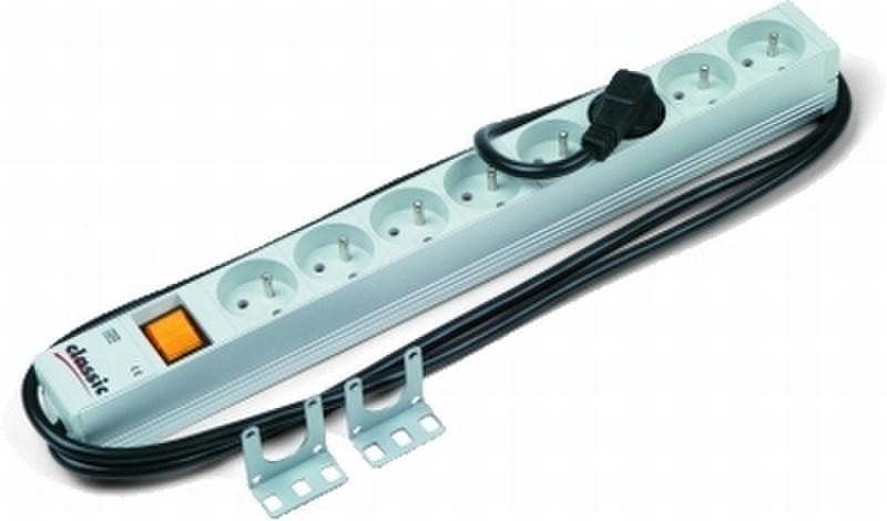 Triton 19" Distribution Panel 8x220V switch 2m Grey power distribution unit (PDU)