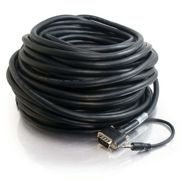 C2G 40158 22.86m VGA (D-Sub) + 3.5mm VGA (D-Sub) + 3.5mm Schwarz VGA-Kabel