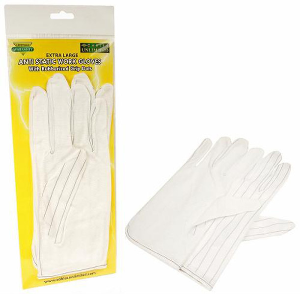 Cables Unlimited Extra Large Anti Static Gloves with Gripping Dots