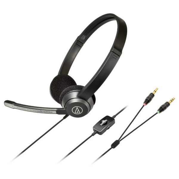 Audio-Technica ATH-330COM 2x 3.5 mm Binaural Head-band Black headset