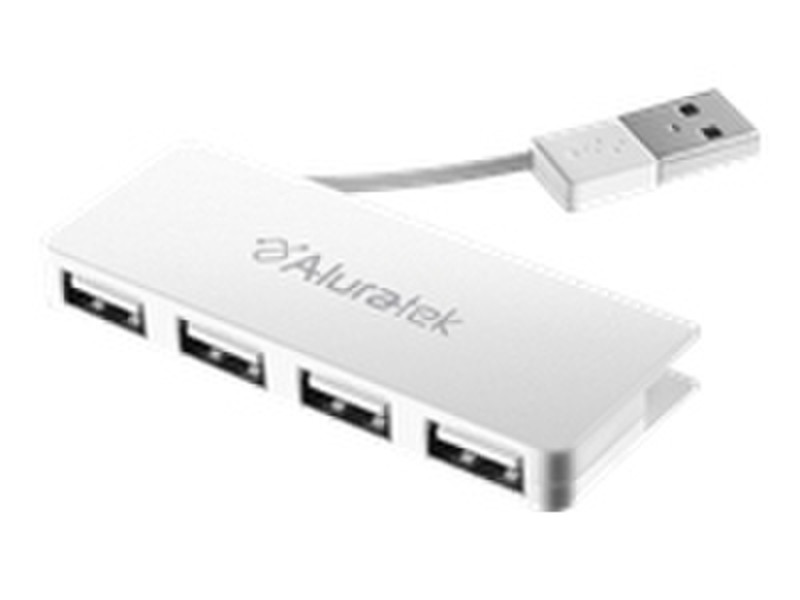 Aluratek 4-Port USB 2.0 Hub 480Мбит/с Белый