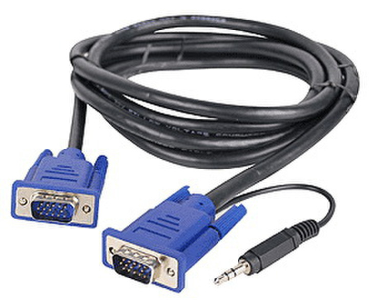 Siig CE-VG0J11-S1 1.8м VGA (D-Sub) VGA (D-Sub) + 3.5mm Черный VGA кабель