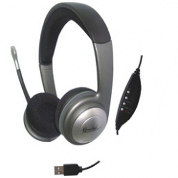 SYBA Connectland USB Stereo Headset 3,5 мм Стереофонический Заушины Черный гарнитура