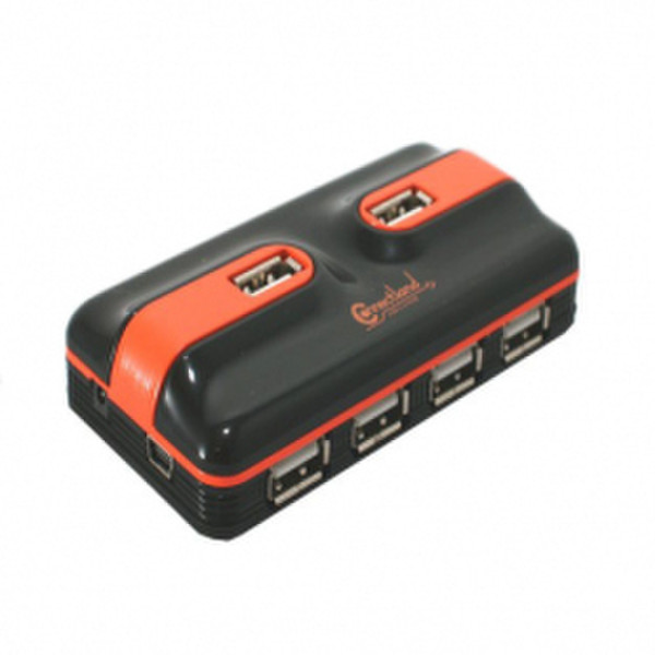 SYBA Connectland 7-port USB 2.0 Hub 480Мбит/с Черный