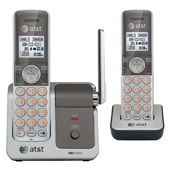 VTech CL81201 DECT Идентификация абонента (Caller ID) Черный, Cеребряный телефон
