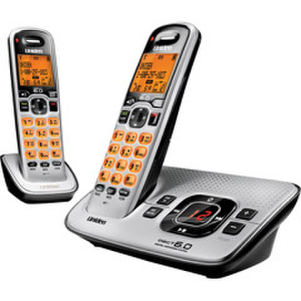 Uniden D1680-2 DECT Anrufer-Identifikation Silber Telefon