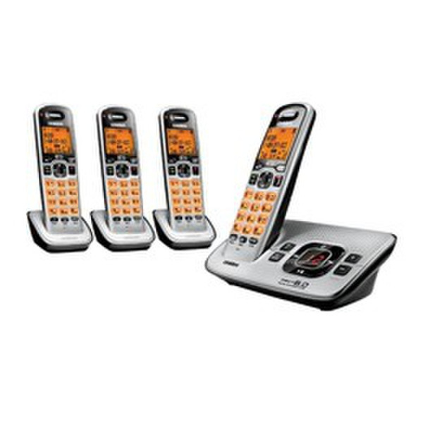 Uniden D1680-4 DECT Anrufer-Identifikation Silber Telefon