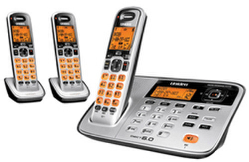 Uniden D1685-3 DECT Anrufer-Identifikation Grau Telefon