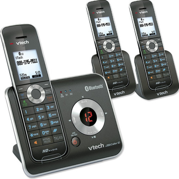 VTech DS6421-3 DECT Идентификация абонента (Caller ID) Черный, Cеребряный телефон