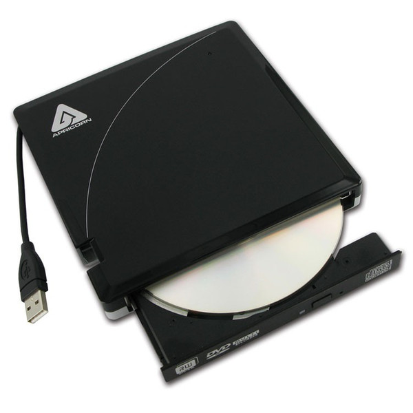 Apricorn EZ-WTR2-DVD DVD±RW Black optical disc drive