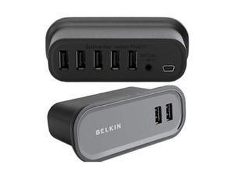 Belkin F4U017 480Мбит/с Черный хаб-разветвитель