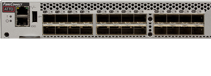 Atto FibreConnect 8324-D00 Управляемый Fast Ethernet (10/100) 1U Cеребряный
