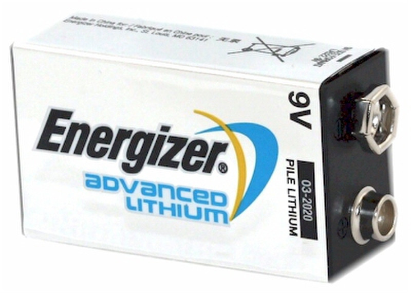 Energizer LA522 Lithium 750mAh 9V rechargeable battery