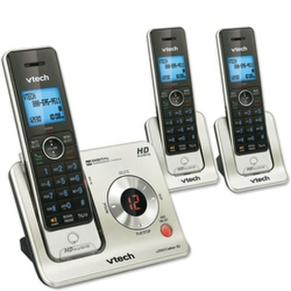 VTech LS6425-3 DECT Caller ID Black,Silver telephone