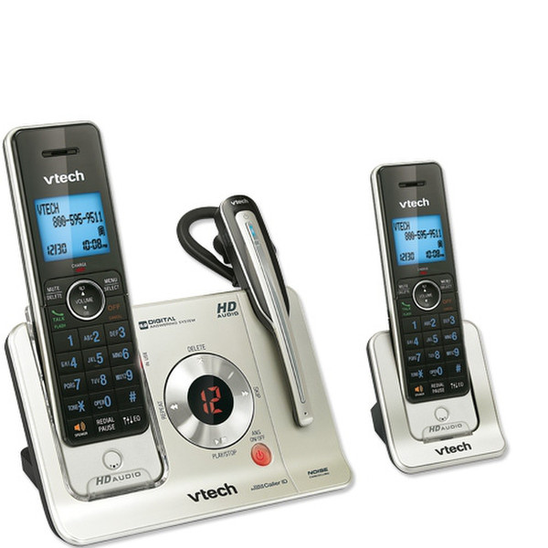 VTech LS6475-3 DECT Caller ID Black,Silver telephone