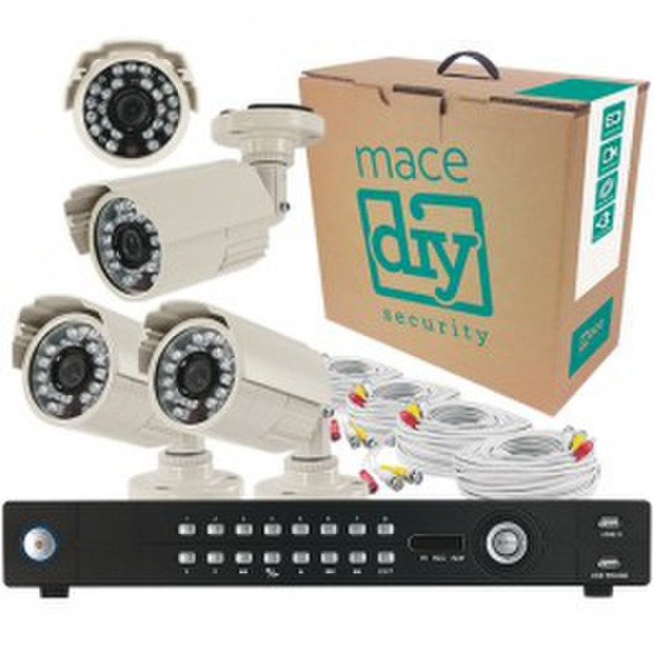 Mace DIY Security System Black,White digital video recorder