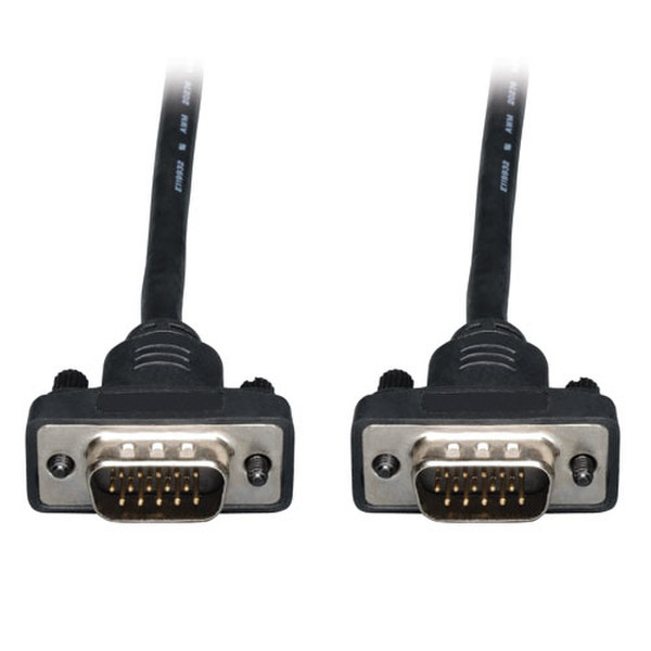 Tripp Lite Low-Profile VGA Coax Monitor Cable, High Resolution Cable with RGB Coax (HD15 M/M), 6-ft.