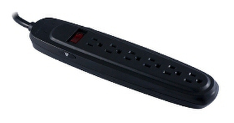 V7 SA0604B-8N6 6AC outlet(s) 100-240V 1.2m Black surge protector