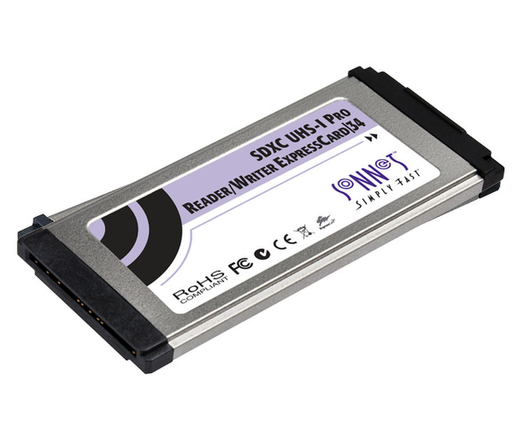 Sonnet SDXC UHS-I Pro Reader/Writer Internal ExpressCard Grey card reader