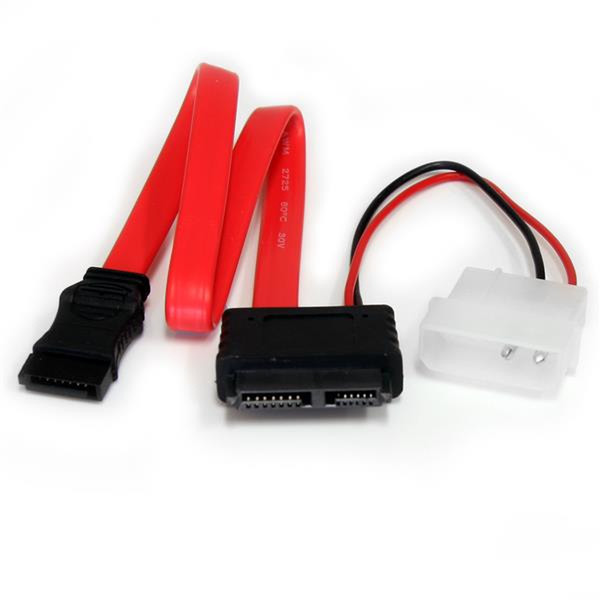 StarTech.com SLSATAF12 0.3м SATA Красный кабель SATA
