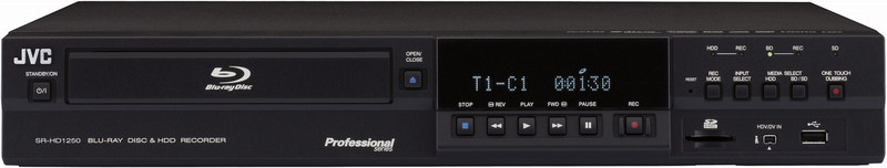 JVC SR-HD1250US Blu-Ray recorder 2.0 Black Blu-Ray player