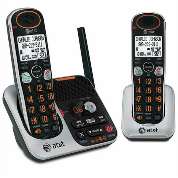 VTech TL32200 DECT Идентификация абонента (Caller ID) Черный, Cеребряный телефон