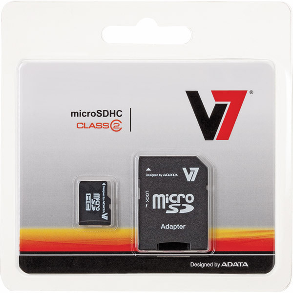 V7 16GB MicroSDHC 16ГБ MicroSDHC Class 2 карта памяти