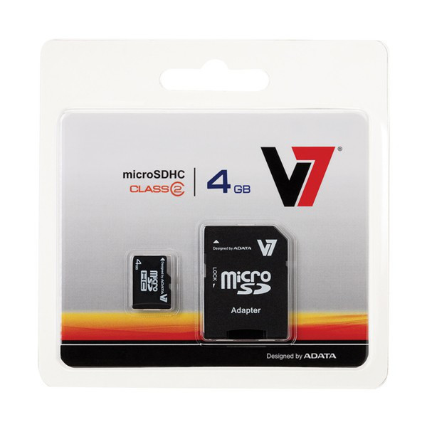 V7 4GB MicroSDHC 4GB MicroSDHC Class 2 memory card