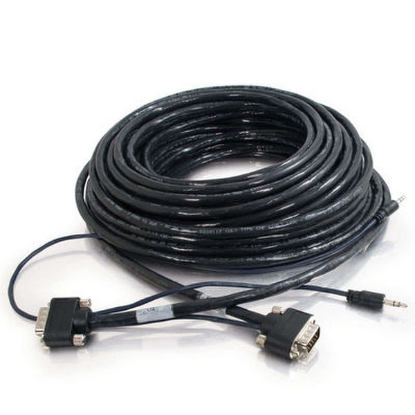 C2G 40178 15.24m VGA (D-Sub) + 3.5mm VGA (D-Sub) + 3.5mm Black VGA cable