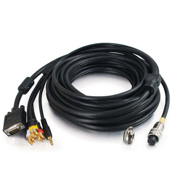 C2G 40704 10.6m VGA (D-Sub) + 3.5mm Schwarz Videokabel-Adapter