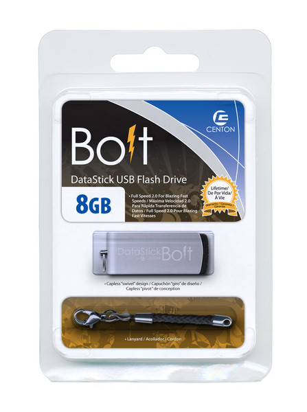 Centon 8GB USB2.0 8ГБ USB 2.0 Cеребряный USB флеш накопитель