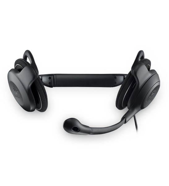 Logitech H360 USB Binaural Nackenband Schwarz Headset