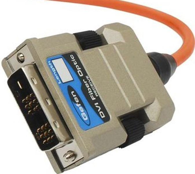 Gefen DVI Fiber Optic 50.6м DVI-D DVI-D Серый, Оранжевый DVI кабель