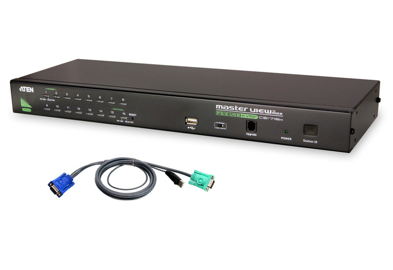 Aten CS1716AUKIT 1U Черный KVM переключатель