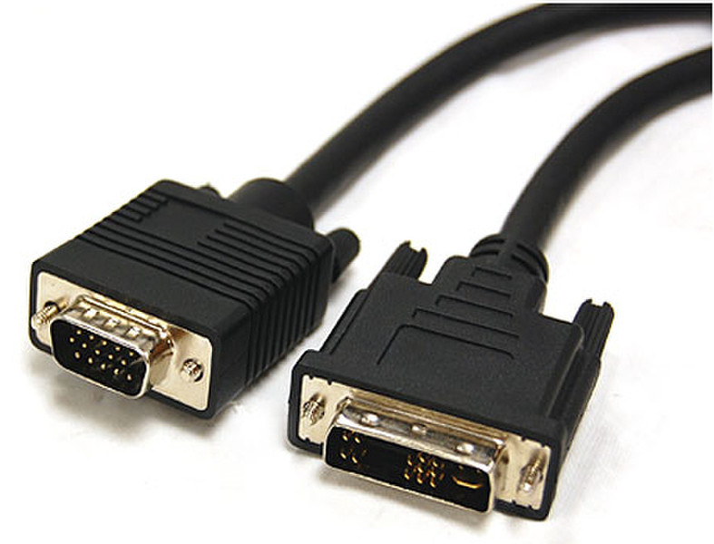 Bytecc DVI-A - HD15 VGA, 3 ft 0.9m DVI-A VGA (D-Sub) Black video cable adapter