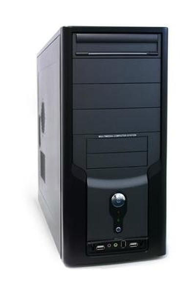 KME Midi CX-0762 ATX, PZ-500W USB+Audio+Firewire Midi-Tower 500W Black computer case