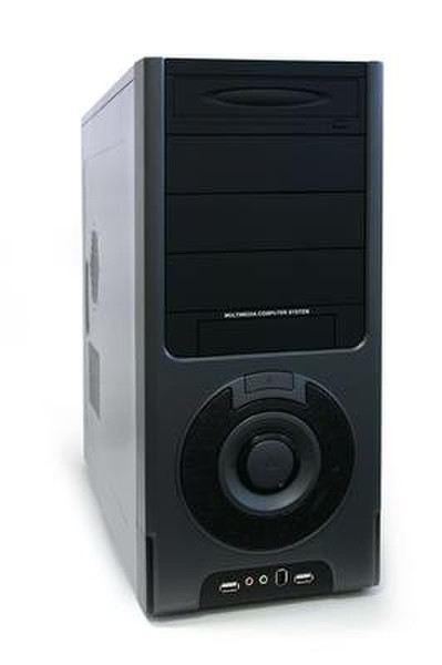KME CX-8062 black & PZ-500W Midi-Tower 500W Black computer case